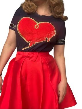 Very cute and feminine Red A-Line Bow Waist Skirt Size XS